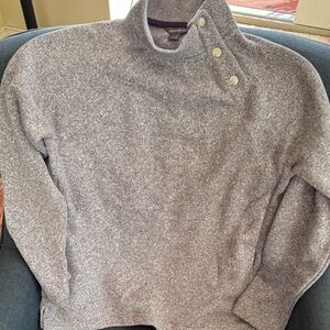 Eddie Bauer Women's Gray Cowl Neck Sweater